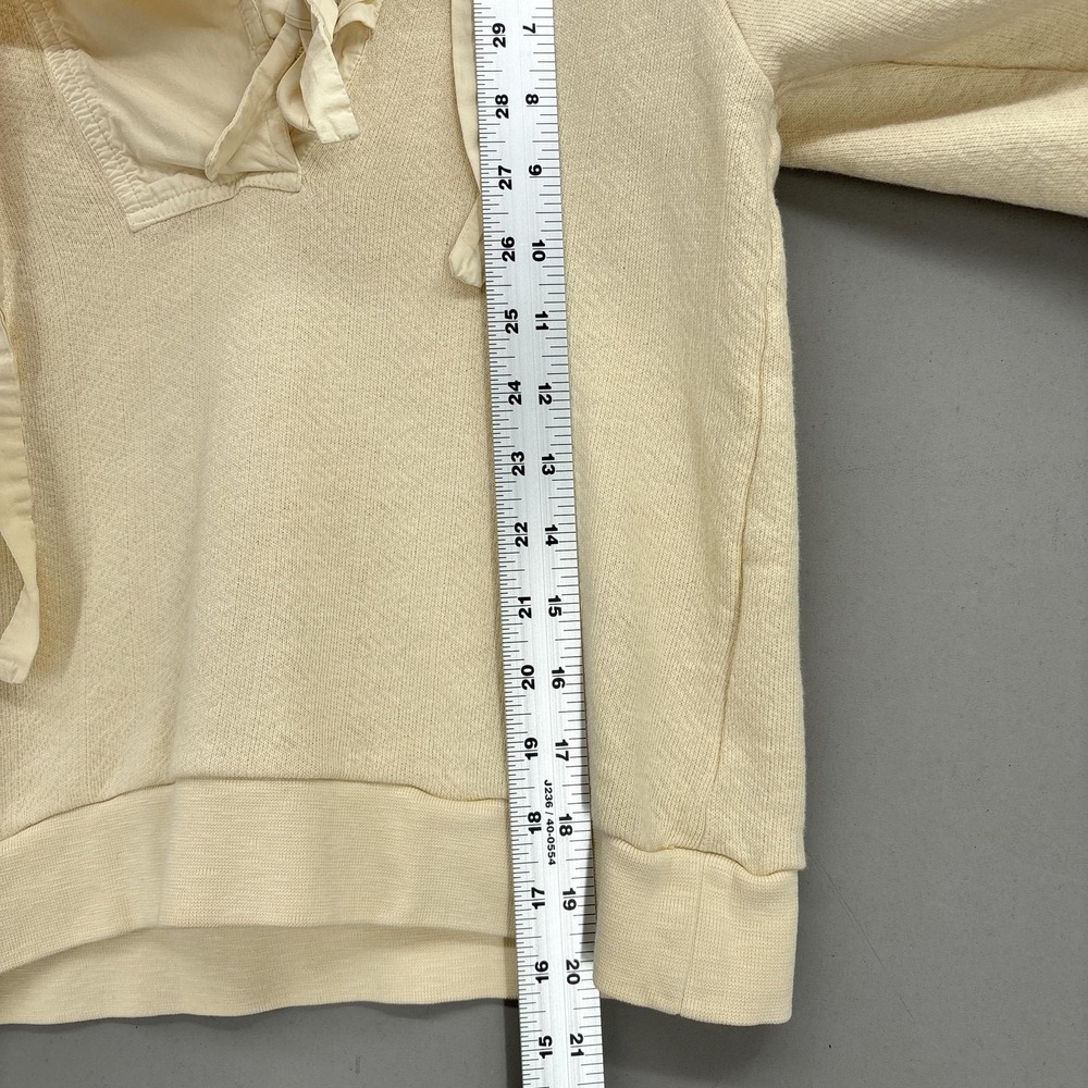 Ulla Johnson Sweater XS P‎ Cotton V Neck Tie Ruffle Puff Sleeve Alba Pullover - Picture 12 of 16